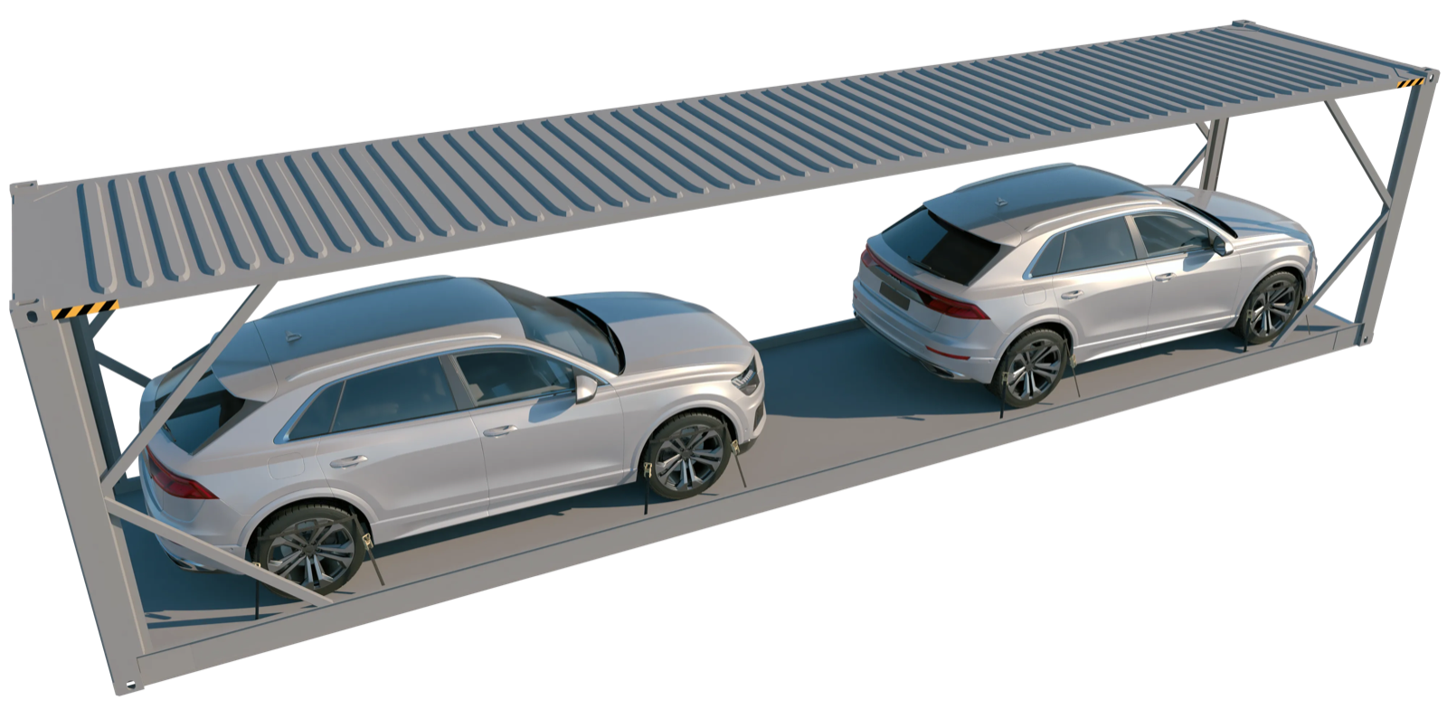 Schéma d’un dispositif de transport de deux voitures