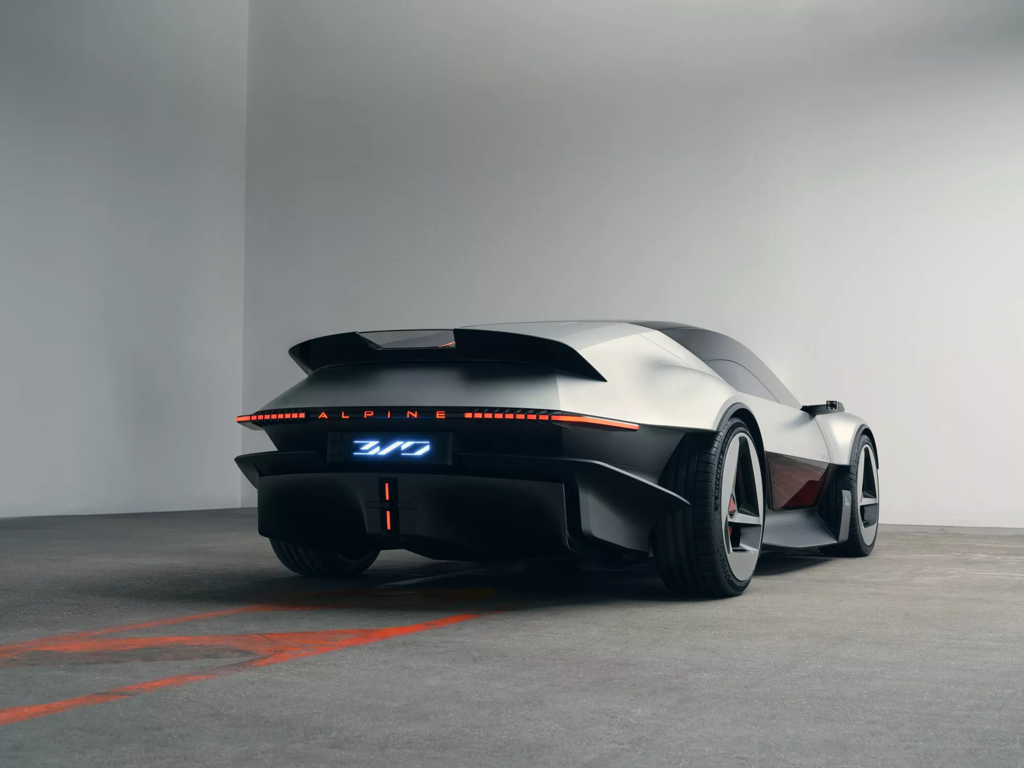 Vue arrière de la nouvelle Alpine A310 VISION 2026
