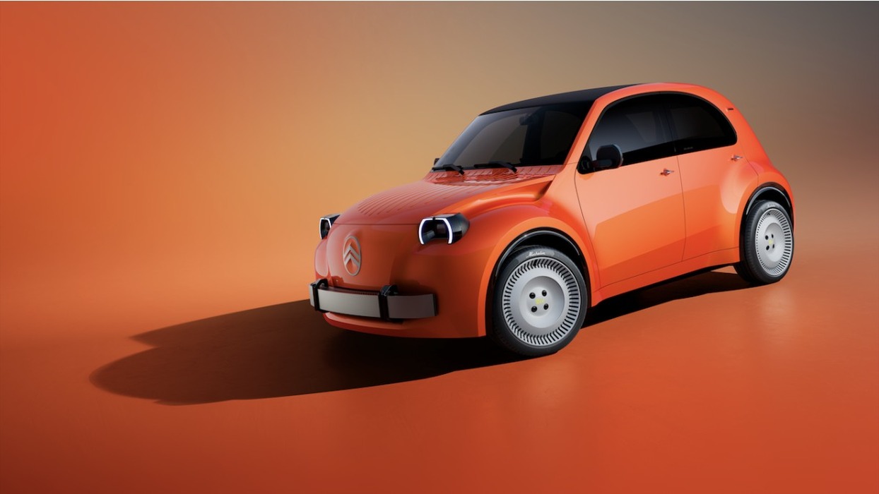 Citroën 2 CV Concept orange présentée au Mondial de l’Auto 2026