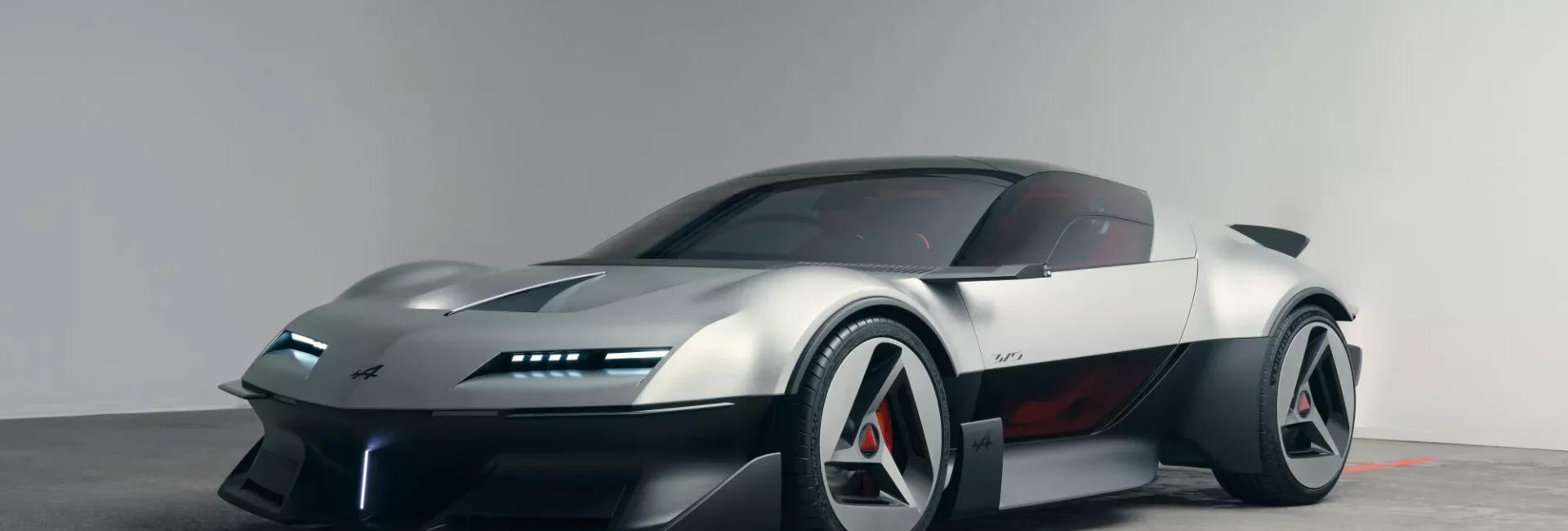 Nouvelle Alpine A310 VISION 2026 vue de trois-quarts avant
