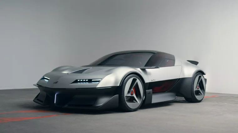 Nouvelle Alpine A310 VISION 2026 vue de trois-quarts avant