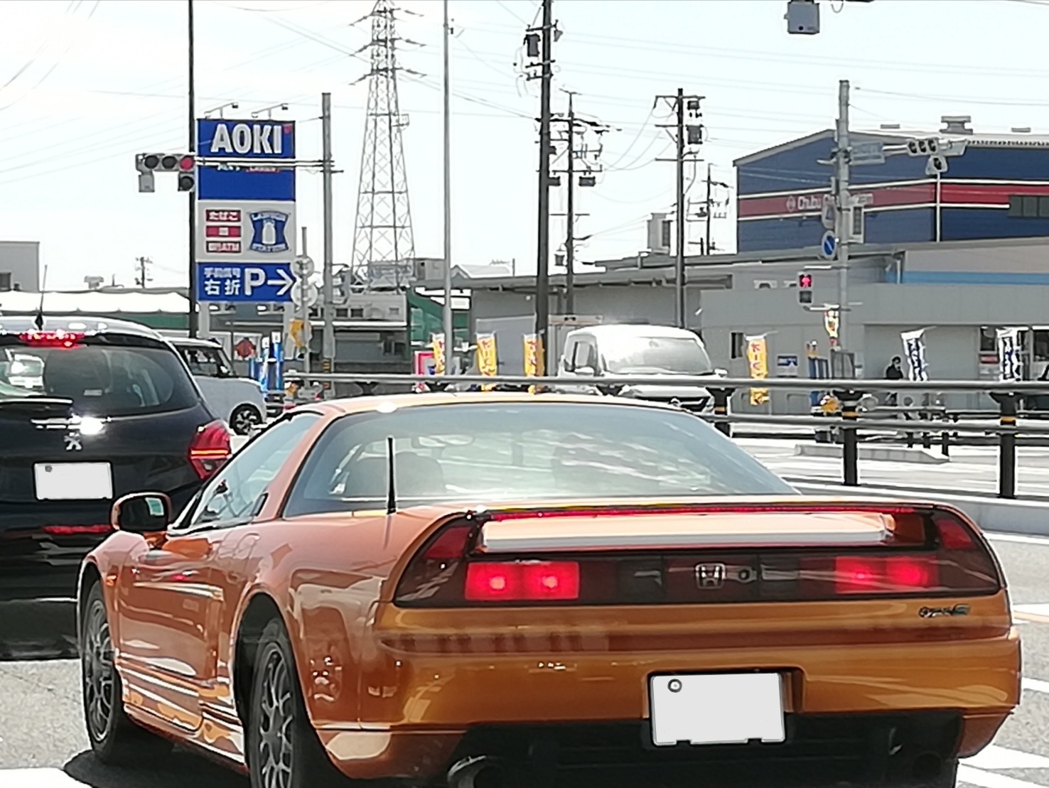 Honda NSX Type S NA2 orange vue de l’arrière